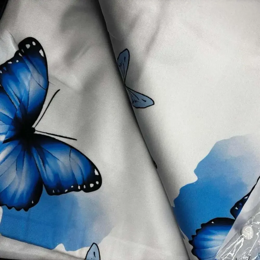 Blue Butterfly Bed Sheet Set 4-Piece Queen Bedding
